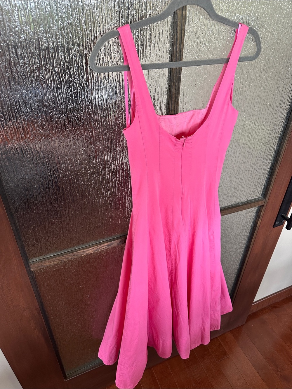 STAUD Pink Square-Neck Midi Dress - Picture 11 of 12